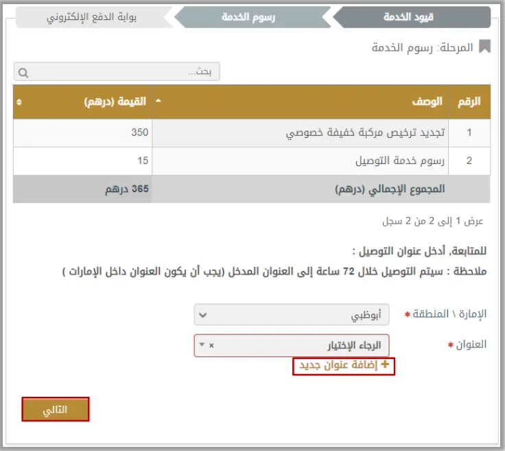 رسوم تجديد ملكية السيارة