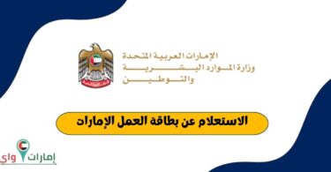 الاستعلام عن بطاقة العمل الإمارات